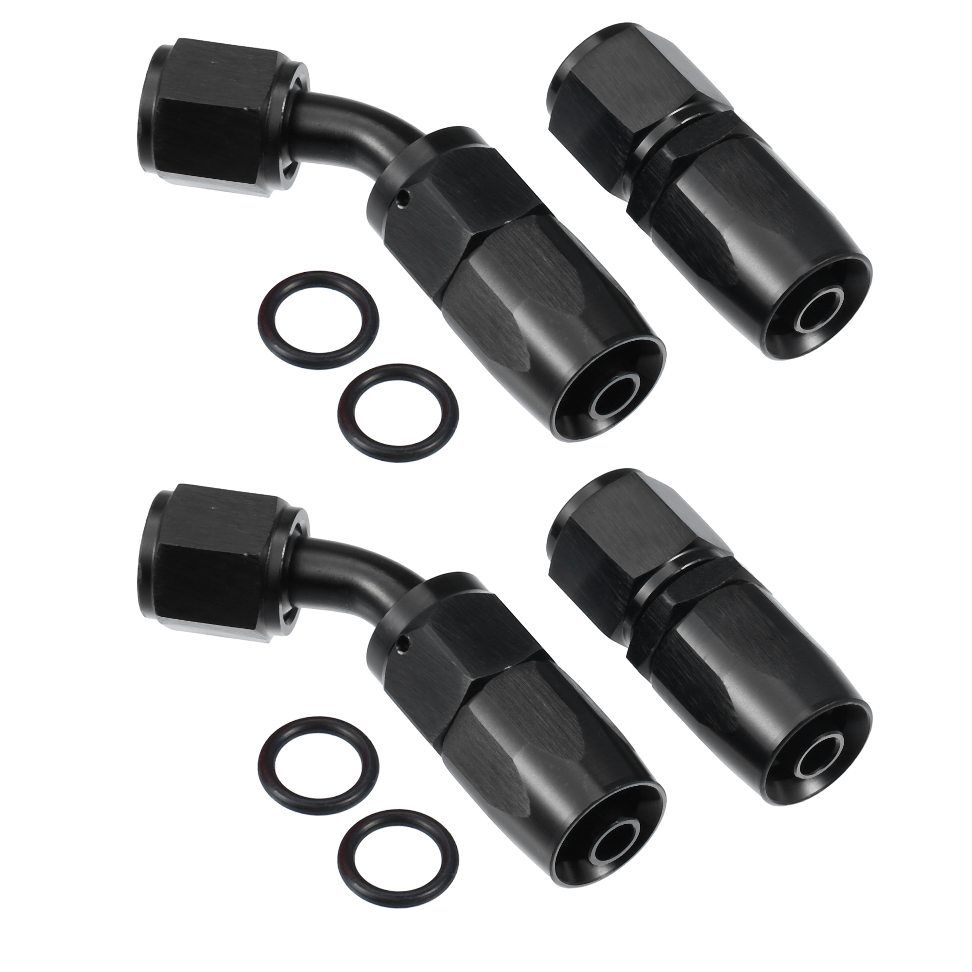 Unique Bargains 2 Pair Fuel Line Adapter Fittings Top 45 Degree 0