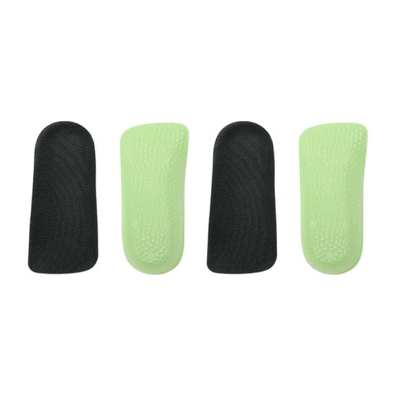 Unique Bargains 2 Pair Durable Invisibility Height Increase Half Pad Shoe Inserts Green, Black 0.79"