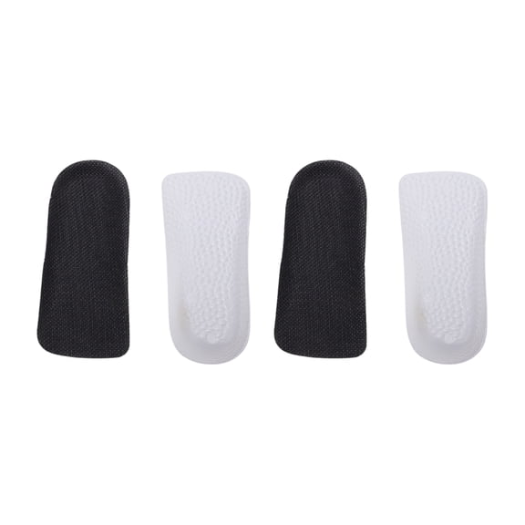 Unique Bargains 2 Pair Invisibility Height Increase Half Pad Shoe Inserts Black, White 0.98"