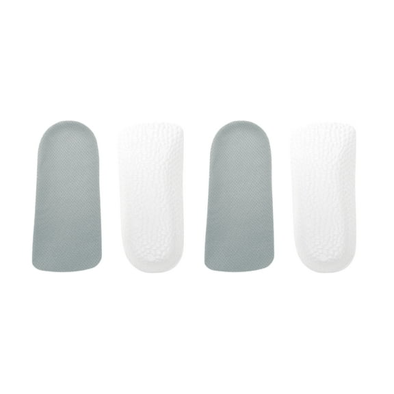 Unique Bargains 2 Pair Invisibility Height Increase Half Pad Shoe Inserts Gray, White 1.38"