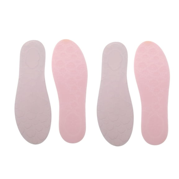 Unique Bargains 2 Pair Memory Foam Shoe Inserts 7 Pink Gray