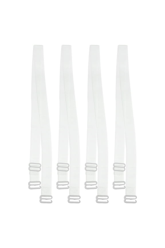 2 Pair Non-Slip Adjustable Invisible Clear Bra Shoulder Strap Transparent 12mm