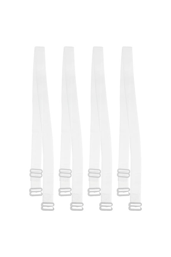 2 Pair Non-Slip Adjustable Invisible Clear Bra Shoulder Strap Transparent 15mm