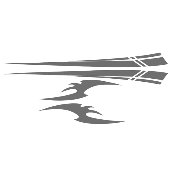 Unique Bargains 2 Pair Racing stripes Pattern Car Bumper Sticker Decal Waterproof vinyl Gray Motorbike Window Laptops Suitcase Scratch Blocking Sticker 270x23.5cm