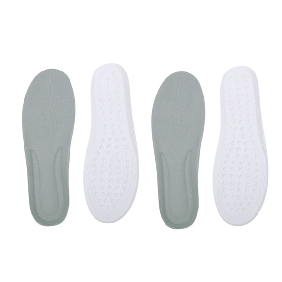 Unique Bargains 2 Pair Reusable Comfortable Shoe Inserts White, Gray 11