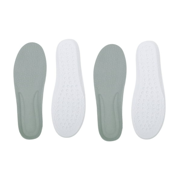 Unique Bargains 2 Pair Reusable Comfortable Shoe Inserts White, Gray 9