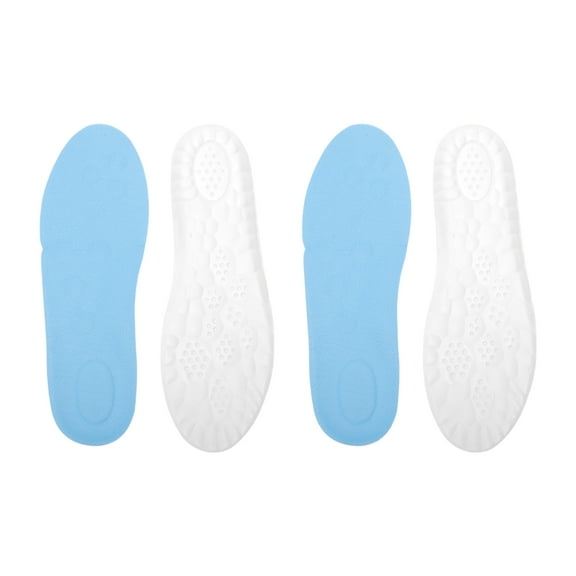 Unique Bargains 2 Pair Comfortable Trim to Fit Shoe Inserts White, Blue 15