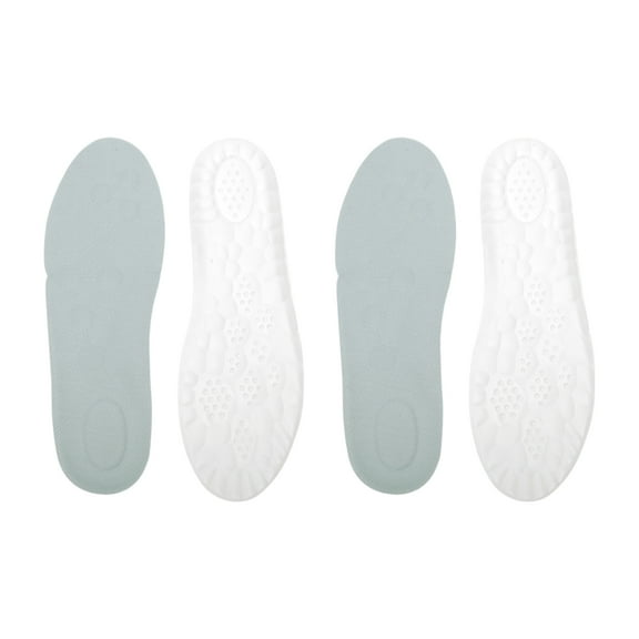 Unique Bargains 2 Pair Comfortable Trim to Fit Shoe Inserts White, Gray 15