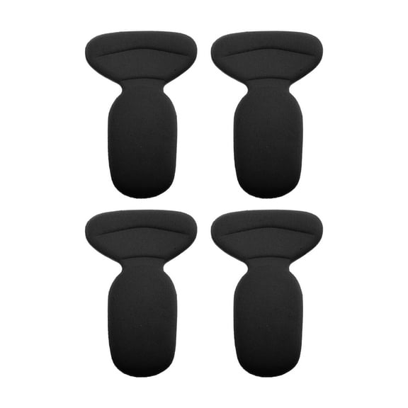 Unique Bargains 2 Pair Two-in-one Shoes Heel Pads for Prevent Rubbing One Size Black
