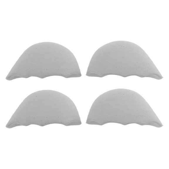 Unique Bargains 2 Pair Wave Pattern Toe Plugs 2.44"x1.26"x0.87" Gray
