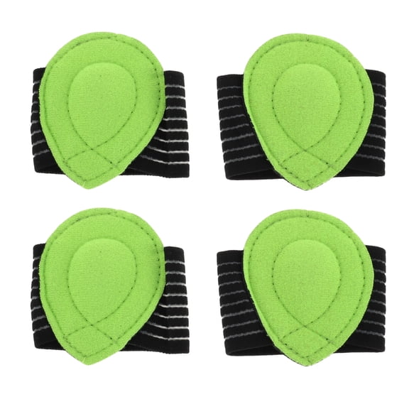 Unique Bargains 2 Pairs Soft Non-Magnet Style Forefoot Insole Pads Black Green