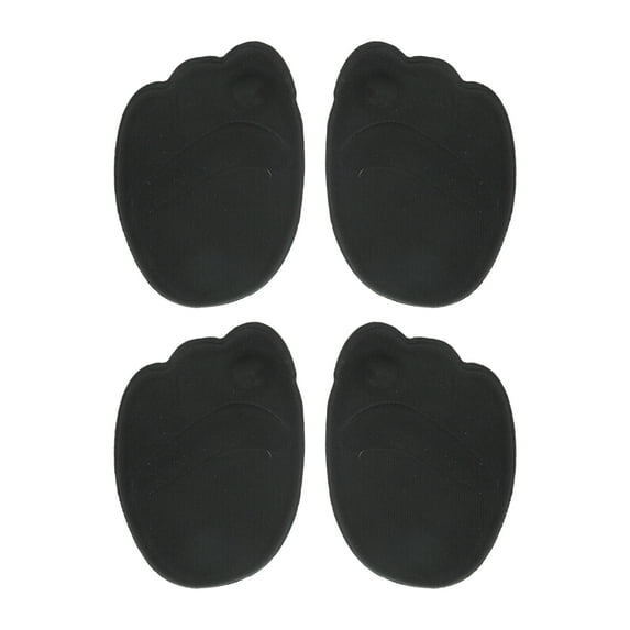 Unique Bargains 2 Pairs Soft Sweat-absorbent Forefoot Insole Pads with Glue Bright Black
