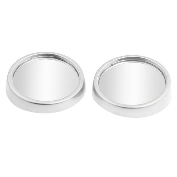 Unique Bargains 2 Pcs 1.5" Rear View Blind Spot Mirror Silver Tone for Car Auto