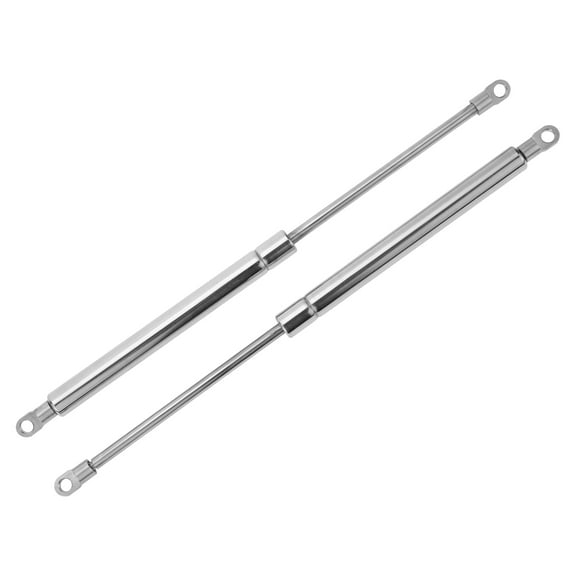 Unique Bargains 2 Pcs 100lb/445N 15inch/380mm Metal End Fitting Lift Support Struts Silver Tone