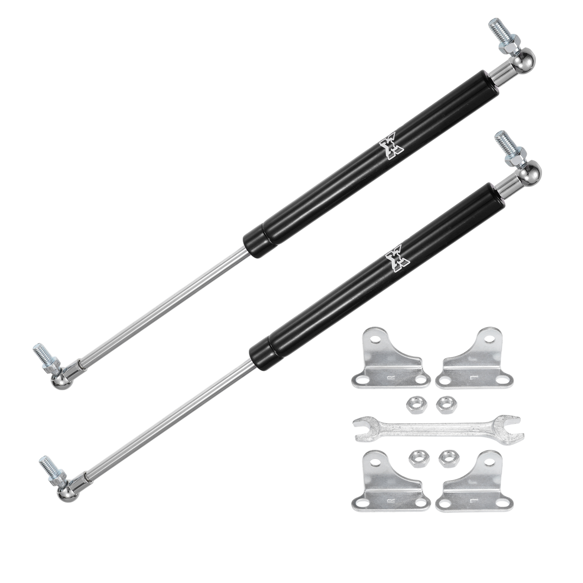 Motoforti Universele Gasveer Lift Ondersteuning 15 Inch 380mm 45lb/200N Rood - 2 Stuks Voor Deksel, Kofferbak & Gereedschapskist