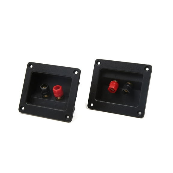 Unique Bargains 2 Pcs 2 Way Audio Speaker Binding Post Terminal Box Connector Board for Car