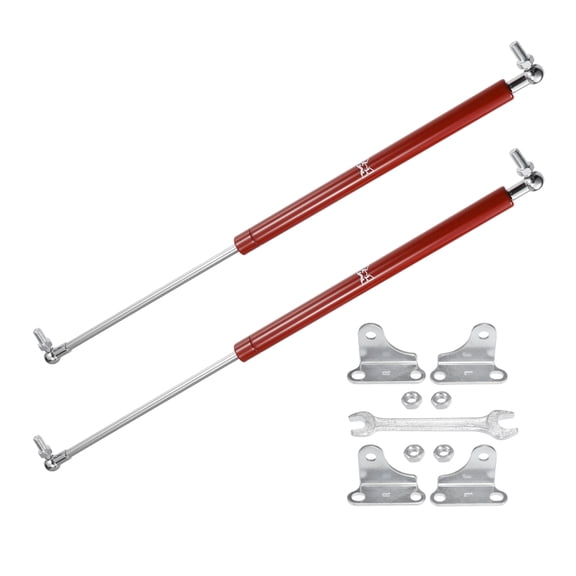 Unique Bargains 2 Pcs 20inch 45lb/200N Red Lift Supports Struts Shocks Gas Spring with Wrench Universal for RV Car