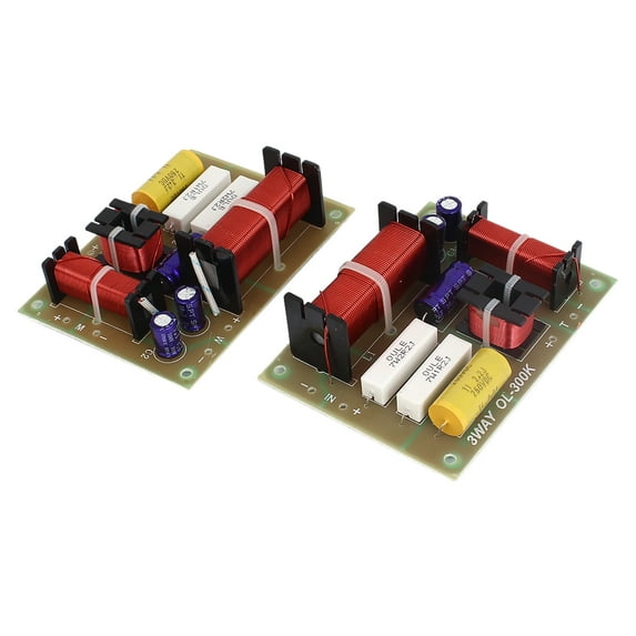Unique Bargains 2 Pcs 3-Way Speaker System Audio 180W Crossover Filters Frequency Divider