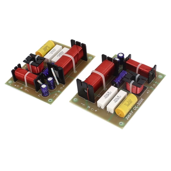 Unique Bargains 2 Pcs 3-Way Speaker System Audio 180W Crossover Filters Frequency Divider