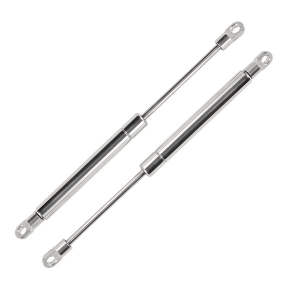 Unique Bargains 2 Pcs 35lb/160N 10inch/254mm Metal End Fitting Lift Support Struts Silver Tone