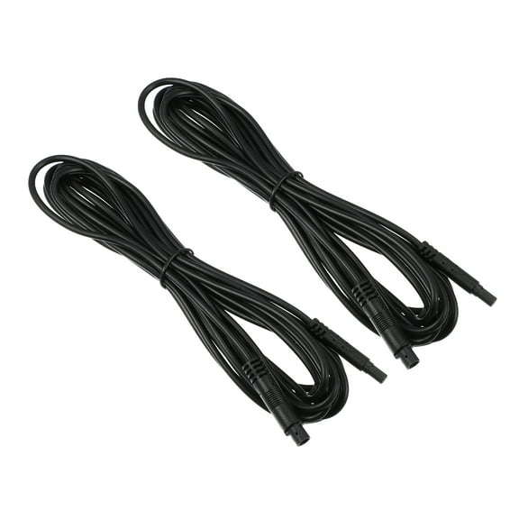 Unique Bargains 2 Pcs 4 Pin 13.12ft 400cm Backup Camera Extension Cable Dash Camera Cord Wires Car Rear View Camera