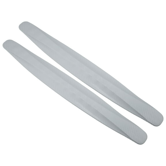Unique Bargains 2 Pcs 40cm Carbon Fiber Pattern Universal Bumper Guard Strips Car Bumper Protector Patch Trim Gray