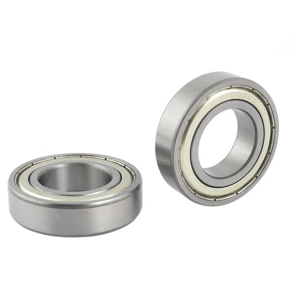 Unique Bargains 2 Pcs 47mm x 25mm x 11mm Metal Sealed Single Row Deep Groove Ball Bearing 6005Z