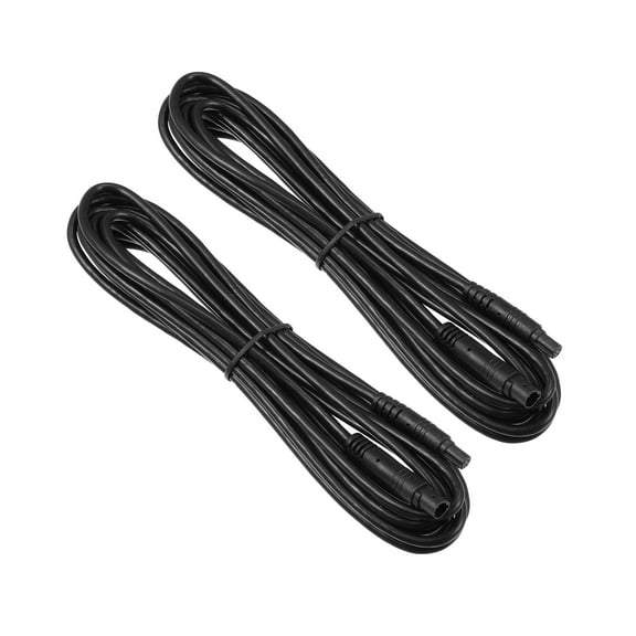 Unique Bargains 2 Pcs 5 Pin 13.12ft 400cm Backup Camera Extension Cable Dash Camera Cord Wires Car Rear View Camera