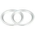 thumbnail image 1 of Unique Bargains 2 Pcs 6.5" Subwoofer Speaker Rings Cover Spacers Decorative Circle Without Mesh Grille ABS Silver Tone, 1 of 8