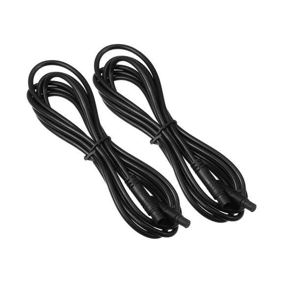 Unique Bargains 2 Pcs 6 Pin 6.56ft 200cm Backup Camera Extension Cable Dash Camera Cord Wires Car Rear View Camera