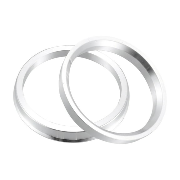 Unique Bargains 2 Pcs 60.1mm to 64.1mm Universal Car Hub Centric Rings Silver Tone