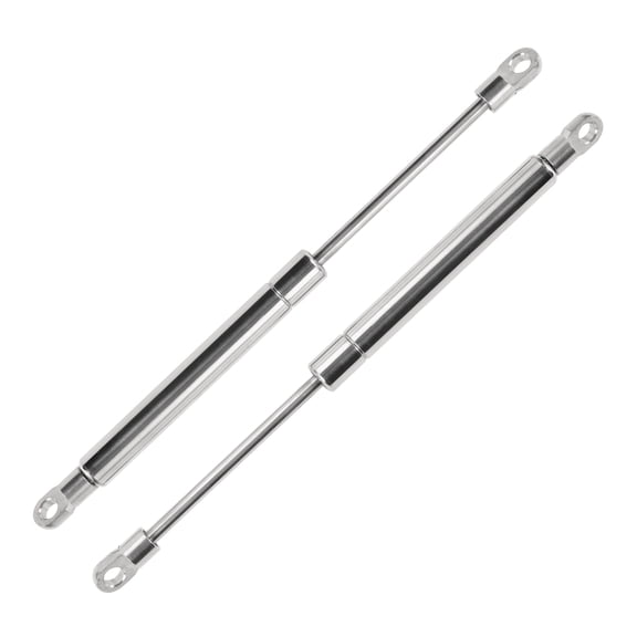 Unique Bargains 2 Pcs 60lb/267N 10inch/254mm Metal End Fitting Lift Support Struts Silver Tone
