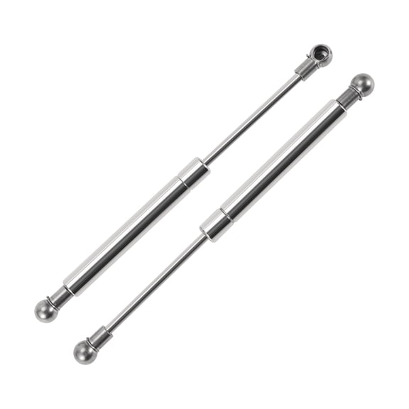 Unique Bargains 2 Pcs 60lb/267N/27kg 10inch/254mm Ball Joint Lift Support Struts Silver Tone