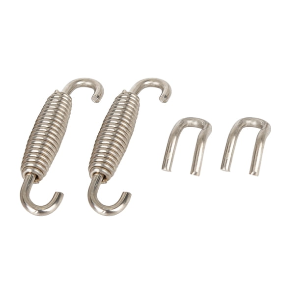 Unique Bargains 2 Pcs 60mm Motorcycle Exhaust Pipe System Muffler Coil Spring w Pull Hooks