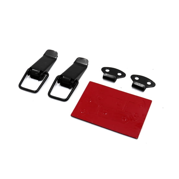 Unique Bargains 2 Pcs 75 x 25 x 9mm Black Metal Box Toggle Latch Catch Hasp Clamp for Car