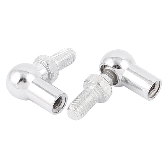 Unique Bargains 2 Pcs 8mm Male 6mm Female Thread Gas Spring End Ball Angle Screw Joint Stud