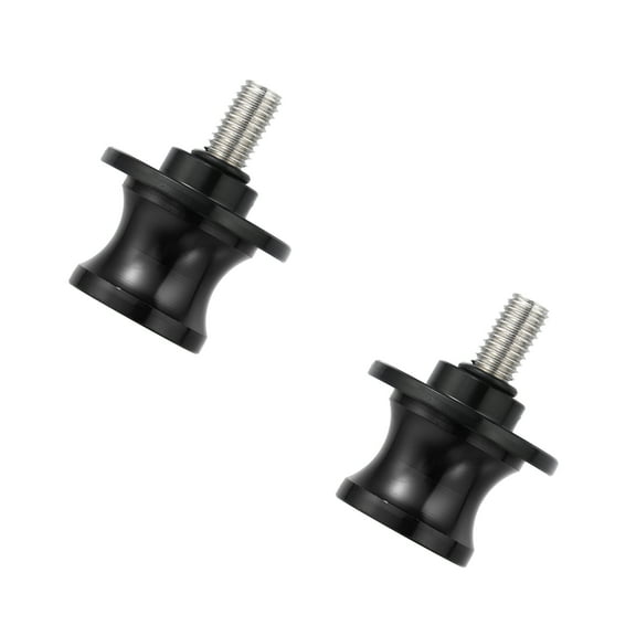 Unique Bargains 2 Pcs 8mm Metal Motorcycle Swing Arm Spool Rear Stand Swing Arm Spool Sliders Black