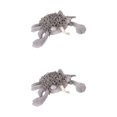 thumbnail image 1 of Unique Bargains 2 Pcs Animal Hand Towels 9" x 12" Grey, 1 of 5