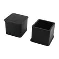 thumbnail image 1 of Uxcell 25mmx25mm Square Furniture Leg Protection Rubber Chair Feet Ferrules Black 2 Pcs, 1 of 1