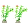 thumbnail image 1 of Unique Bargains 2 Pcs Aquarium Artificial Plant Plastic for Goldfish Tank Decor Green, 1 of 7