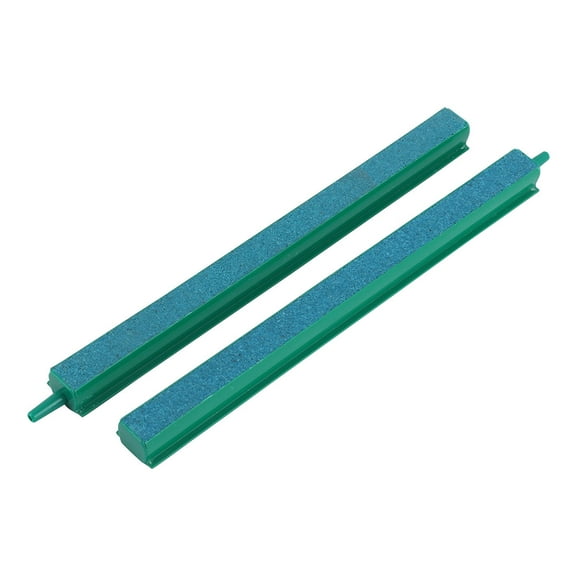 Unique Bargains 2 Pcs Aquarium Fish Tank Green Plastic Airstone Bar 8"