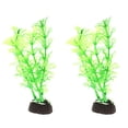 thumbnail image 1 of Unique Bargains 2 Pcs Aquarium Plants Decorations Artificial Aquatic Plant Green 4.72", 1 of 7