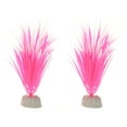 thumbnail image 1 of Unique Bargains 2 Pcs Aquarium Plants Decorations Artificial Aquatic Plant Pink White, 1 of 6