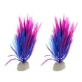 thumbnail image 1 of Unique Bargains 2 Pcs Aquarium Plants Decorations Artificial Aquatic Plant Purple 5.12", 1 of 7