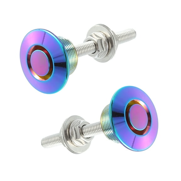 Unique Bargains 2 Pcs Assorted Color Bumper Quick Release Lock Latch Aluminum Alloy Hood Pin Lock Push Button Bonnet