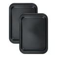 thumbnail image 1 of Unique Bargains 2 Pcs Baking Pan Rectangular Cookie Sheets Black 12.4*8.7*1.0in, 1 of 6