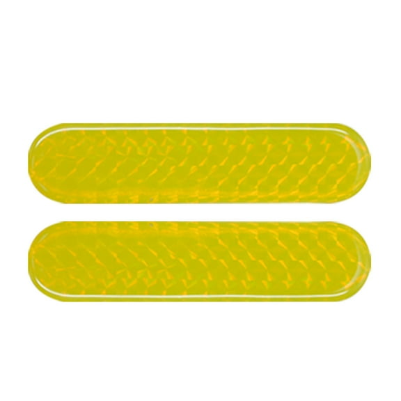 Unique Bargains 2 Pcs Bargains Warning  Light Reflectors Yellow Stickers 10.6cm x 2.5cm for Truck