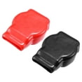 thumbnail image 1 of Unique Bargains 2 Pcs Battery Terminal Covers Battery Terminal Boots Insulating Cable Lug Caps for Cars Boat Black Red, 1 of 6