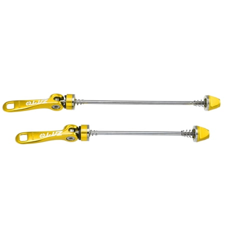 Unique Bargains 2 Pcs Bicycle Quick Release Axles Skewers Front Rear 15cm 5.91" 19cm 7.48" Gold Tone for MTB Mountain