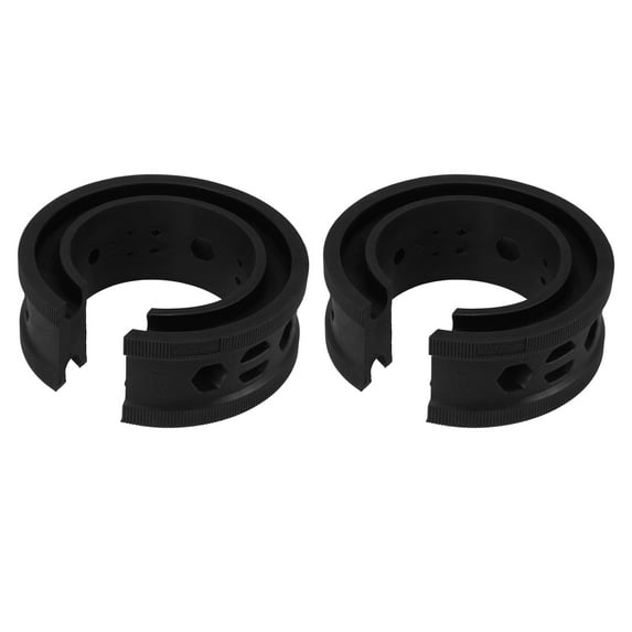 Unique Bargains 2 Pcs Black Car Coil Spring Buffer Springs Rubber Buffer Universal D Type Fit for Ford for Chevy